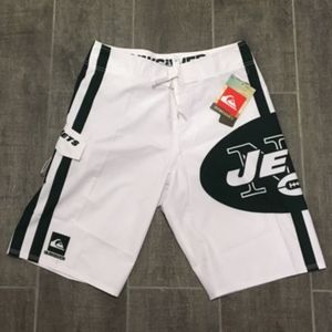 Quiksilver NFL NY Jets White Board Shorts Swim